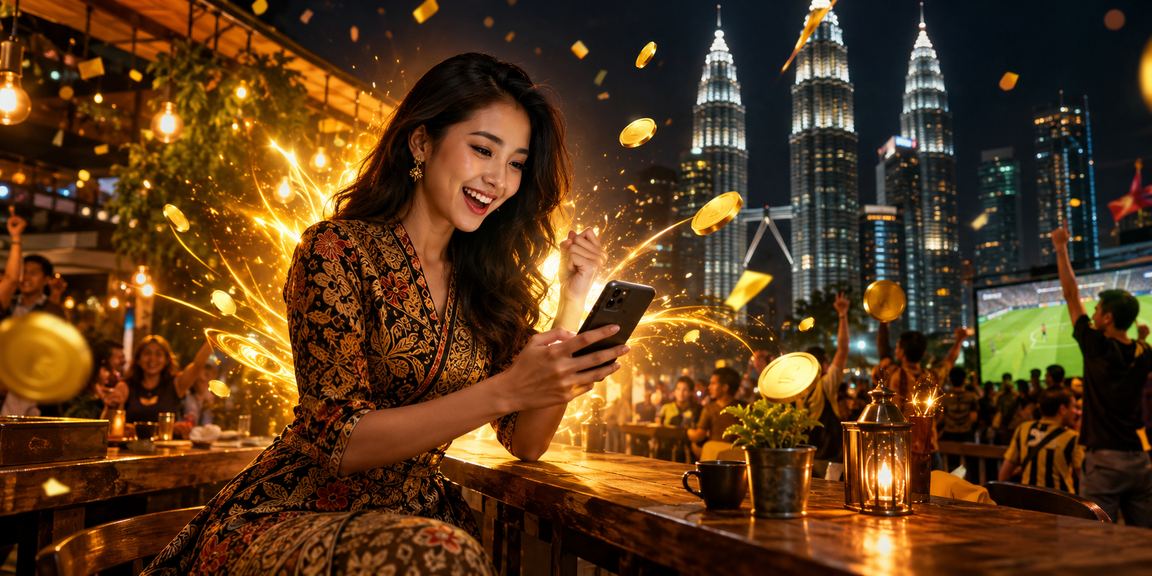 Pengguna Kuala Lumpur mengakses kasino mudah alih dengan pakaian batik moden